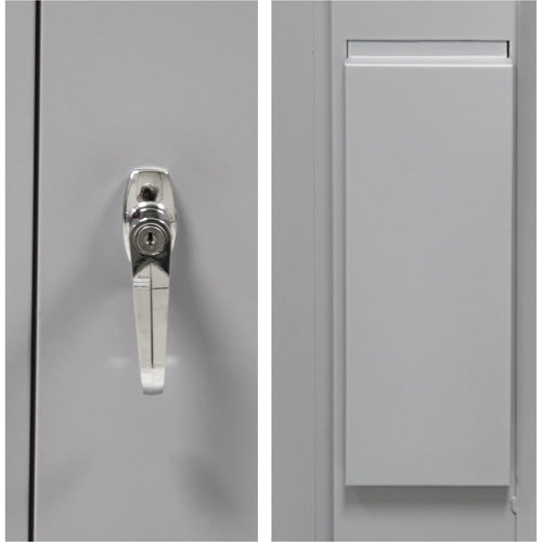 Armoire garde-robe, Acier, 36" la x 18" p x 72" h, Gris - FN659