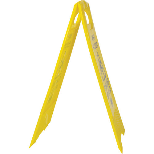 Warning sign "Wet floor", Bilingual with pictogram - JD391