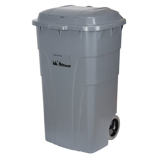 Bac d'ordures roulant, Polyéthylène, 65 gal. US - JH479