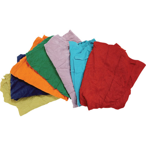 Chiffons fabriqués à partir de matériaux recyclés, Coton, Mélange de couleurs, 25 lb - JP783