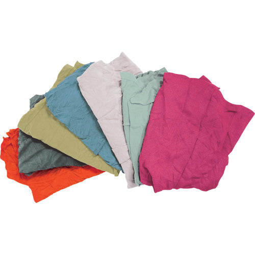 Chiffons fabriqués à partir de matériaux recyclés, Tissu éponge, Mélange de couleurs, 25 lb - JQ112