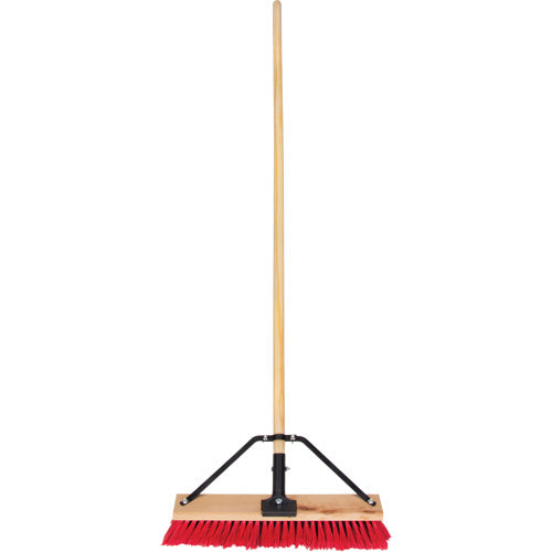 Balai-brosse à manche renforcé, 18", Moyen, Soies PVC - JQ457