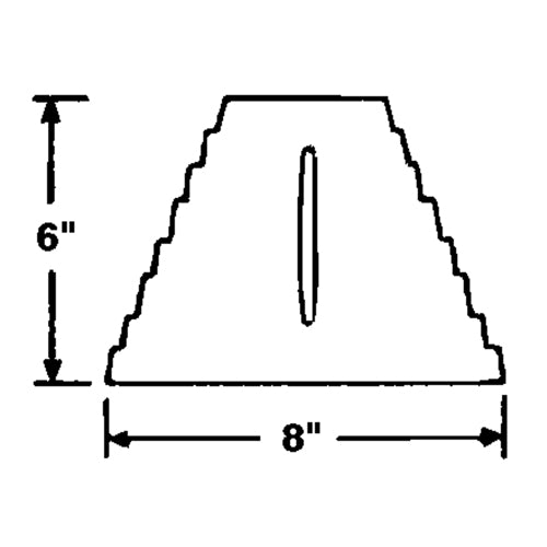 Wheel Chock, 9" x 8" x 6", Black - KH600