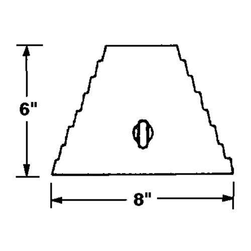 Wheel Chock, 9" x 8" x 6", Black - KH601