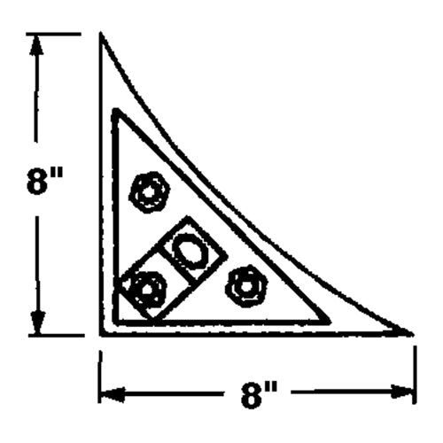 Cale de roue, 8" x 8" x 8", Noir - KH603