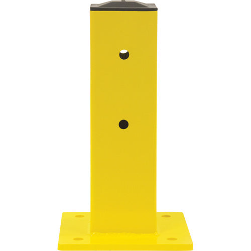 Poteau pour barrière de sécurité, Acier, 5" lo x 17" h, Jaune sécurité - KI246
