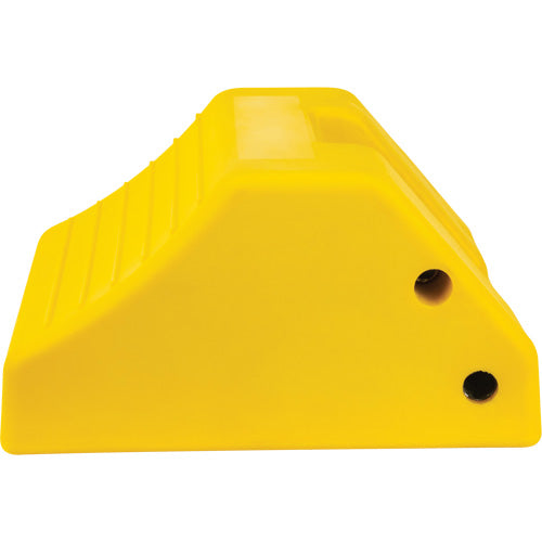Cale de roue robustes, Uréthane, Jaune, 15-1/2" la x 17-7/10" p x 10" h - KI296