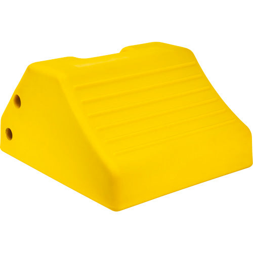 Cale de roue robustes, Uréthane, Jaune, 15-1/2" la x 17-7/10" p x 10" h - KI296