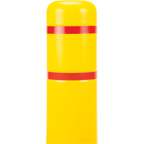 Capuchon en polyéthylène pour borne de protection, 4-1/2" dia. x 52" l, Rouge/Jaune - KI327