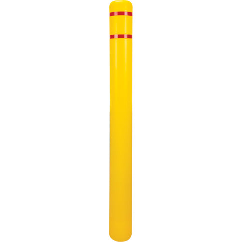Capuchon en polyéthylène pour borne de protection, 4-1/2" dia. x 52" l, Rouge/Jaune - KI327