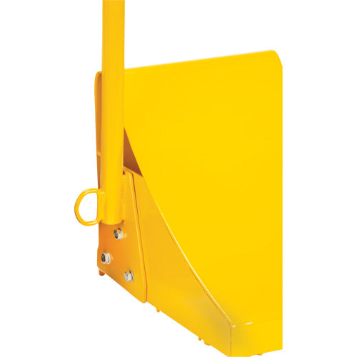 Ice Wheel Chock with Ergonomic Handle, Steel, Yellow, 8-1/16" W x 10-5/8" D x 8-13/16" H - KI333