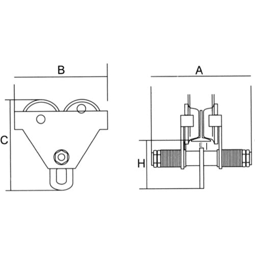 Chariot réglable avec plaques de sécurité, 6000 lb (3 tonnes) - LW555