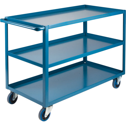 Heavy-Duty Shelf Cart, 3 Tiers, 24" W x 36" H x 51" D, 1200 lb Capacity - MB461