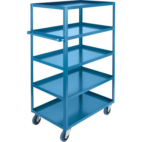 Chariots à tablettes robustes, 5 Tiers, 24" la x 61" h x 39" p, Capacité 1200 lb - MB476