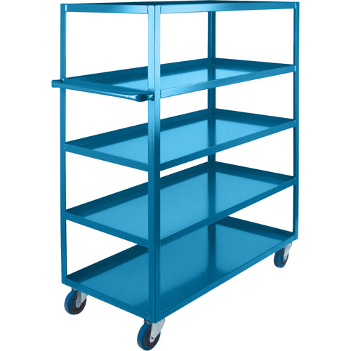 Chariots à tablettes robustes, 5 Tiers, 24" la x 61" h x 51" p, Capacité 1200 lb - MB478
