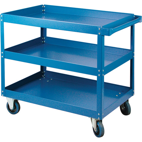 Shelf Carts, 3 Tiers, 18" W x 48" H x 30" D, 900 lb Capacity - MN143