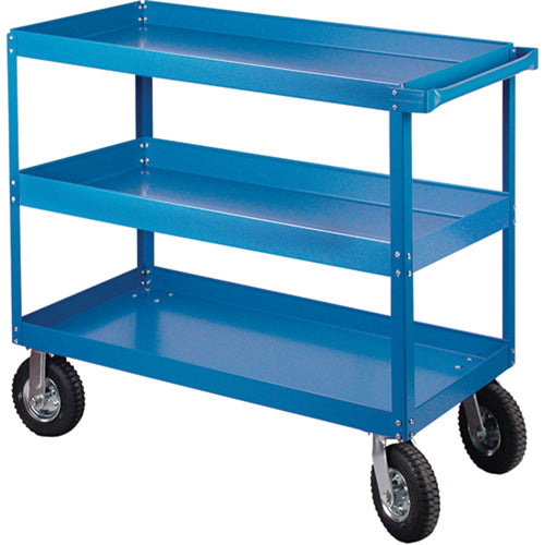 Shelf Carts, 3 Tiers, 24" W x 52" H x 48" D, 900 lb Capacity - MN147