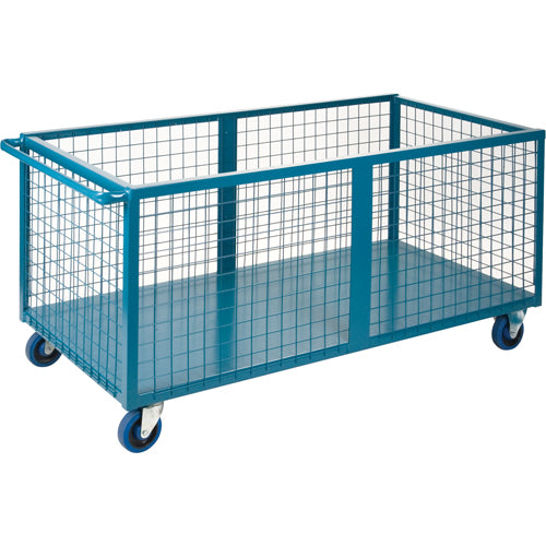Wire Mesh Crate, Steel, 75" L x 30" W x 31.5" H, 30 cu. ft. Volume, 1200 lb. Capacity - ML189