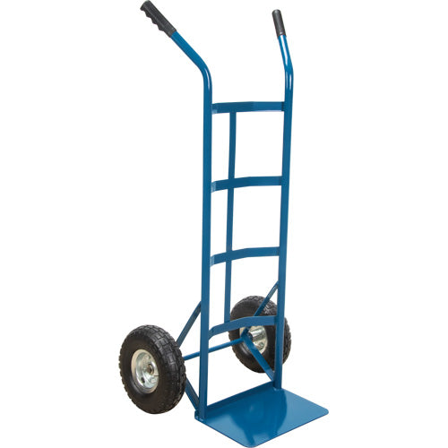 Fully Welded Wheeled Hand Truck, Double Grip, Steel, 46" Height, 600 lb Capacity - MH300