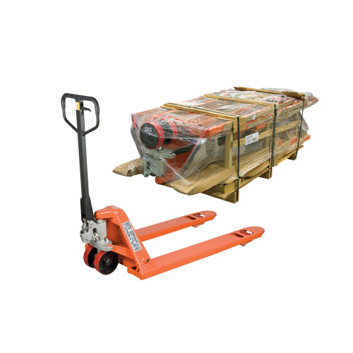 Heavy Duty Hydraulic Pallet Trucks Knocked Down, Steel, 48" L x 27" W, 5500 lb Capacity - MJ501