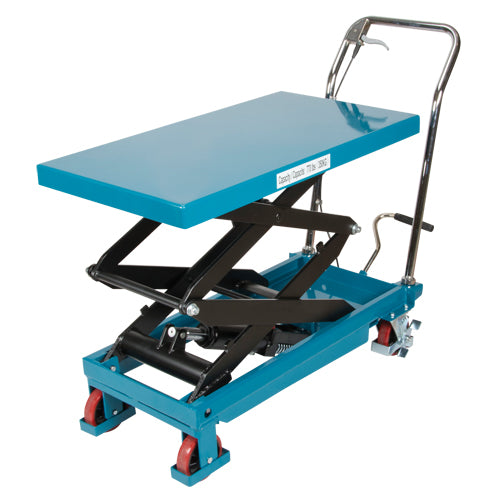 Heavy-Duty Hydraulic Scissor Lift Table, 35-3/4" L x 19-3/4" W, Steel, 770 lb Capacity - MJ520
