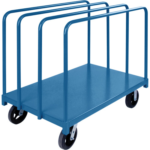 Chariot robuste pour transport de panneaux avec rails à palier unique, 48" x 30" x 45", Capacité 2000 lb - ML549