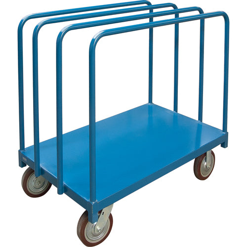 Chariot robuste pour transport de panneaux avec rails à palier unique, 48" x 30" x 45", Capacité 2500 lb - ML550