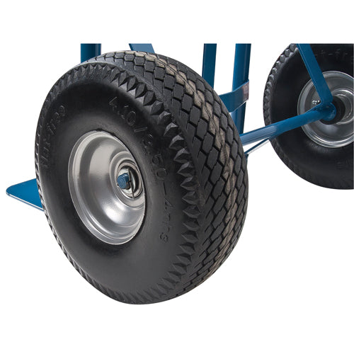 Diable entièrement soudé, Prise Double, Acier, Hauteur de 46", Capacité 600 lb - MN389