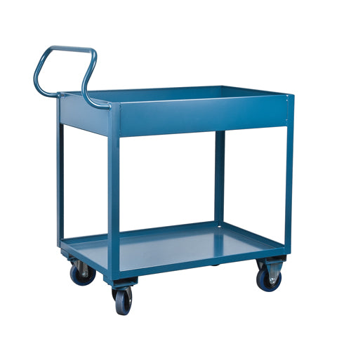 Chariots de service à bordure profonde, 2 Tiers, 24" la x 47" h x 36" p, Capacité 1200 lb - MN393