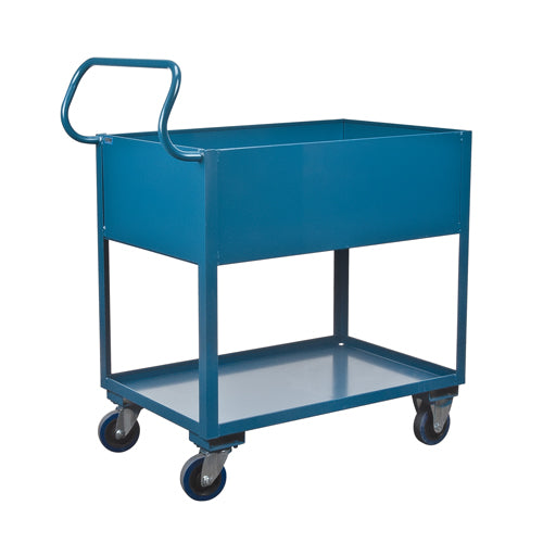 Chariots de service à bordure profonde, 2 Tiers, 24" la x 47" h x 36" p, Capacité 1200 lb - MN394