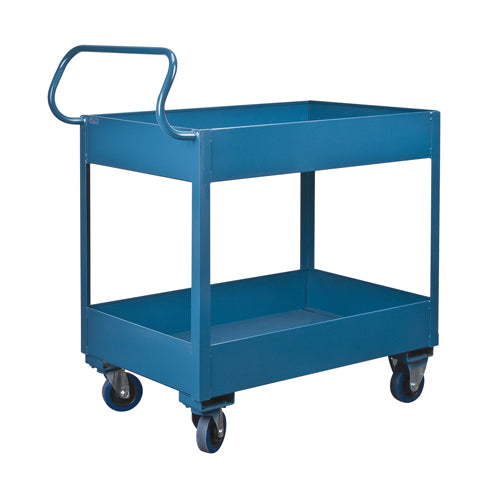 Chariots de service à bordure profonde, 2 Tiers, 24" la x 47" h x 36" p, Capacité 1200 lb - MN395