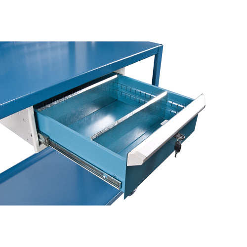 Mobile Service Carts, 2 Tiers, 24" W x 57" H x 40" D, 1200 lb Capacity - MN396