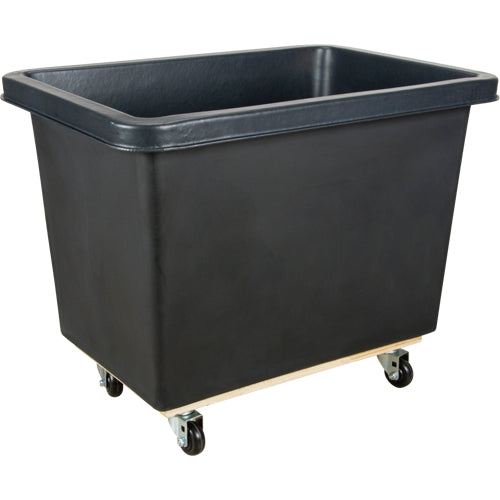 Tapered Wall Box Cart, Polyethylene, 39" L x 27" W x 30" H, 12 cu. ft. Volume, 500 lb. Capacity - MN986