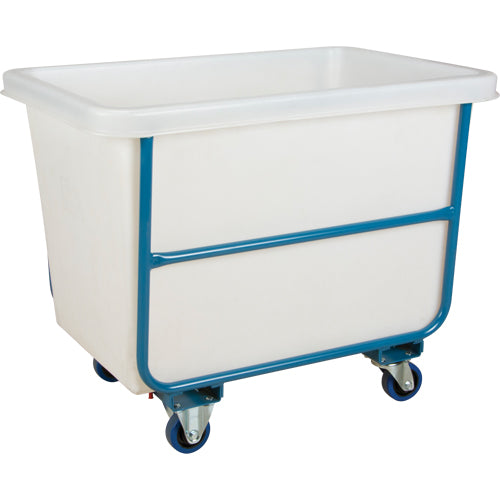 Tapered Sided Box Cart, White Polyethylene, 43" L x 30" W x 34" H, 16 cu. ft. Volume, 1000 lb. Capacity - MN999
