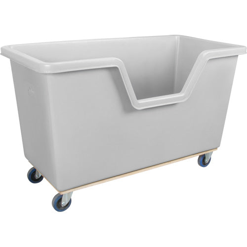 Open Side Checkout Cart, Polyethylene, 63" L x 34-1/4'' W x 38-1/2" H, 24 cu ft Volume, 1200 lb Capacity - MP036