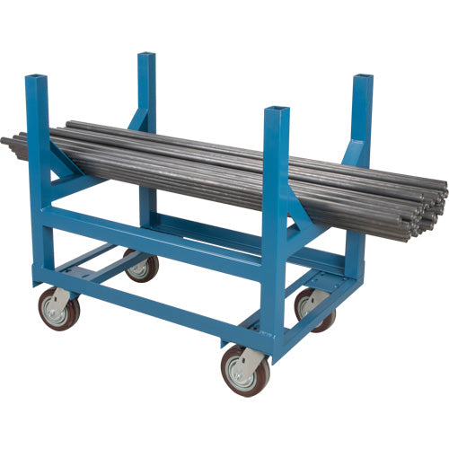 Pipe and Bar Cradle Dolly, 24" L x 24" W x 34" H, 2500 lb Capacity, Polyurethane Wheel - MP037
