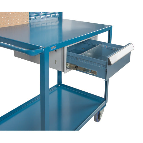 Mobile Service Cart, 2 Tiers, 24" W x 57" H x 40" D, 1200 lb Capacity - MP084