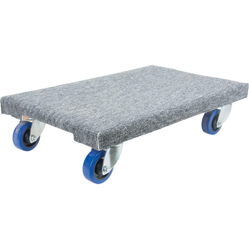 Heavy Duty Hardwood Dolly, Rubber Wheels, 1400 lb Capacity, 18" W x 30" D x 7" H - MP094