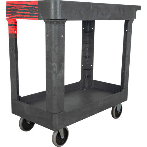 Chariot utilitaire pour l'entretien, 2 tiers, 16-1/2" x 32-1/2" x 34-1/2", Capacité 550 lb - MP640