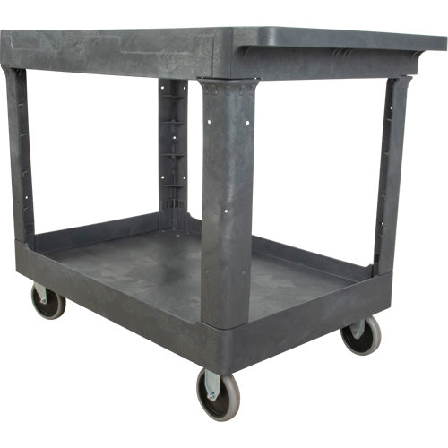 Chariot utilitaire pour l'entretien, 2 tiers, 24-5/8" x 32-1/2" x 40", Capacité 550 lb - MP641