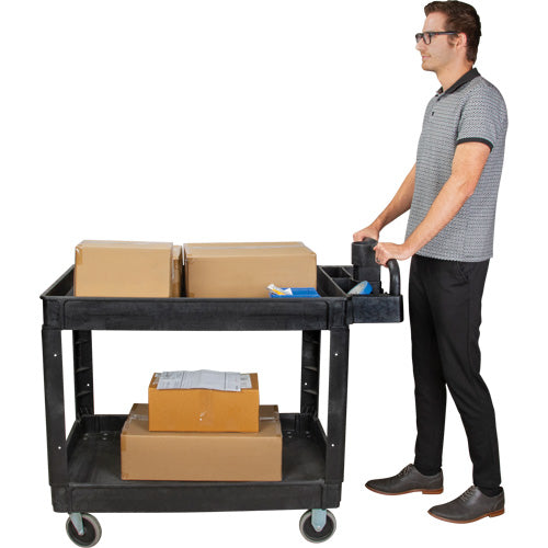 Chariot utilitaire, 2 tiers, 25-5/8" x 33-1/2" x 43-3/4", Capacité 550 lb - MP997