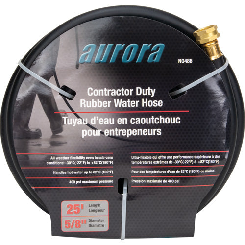 Contractor Grade Rubber Hose, Rubber, 5/8" dia x 25' - NO486