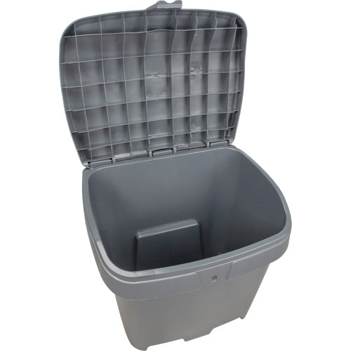 Contenant pour sel et sable, Avec Moraillon, 21" x 27" x 26", 4,24 pi³, Gris - NO615