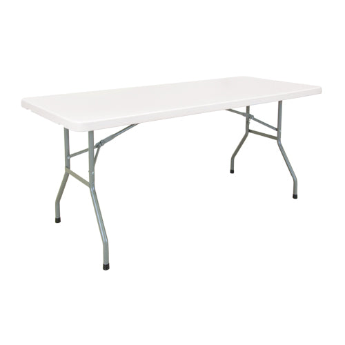 Table pliante, Rectangulaire, 72" l x 30" la, Polyéthylène, Blanc - ON599