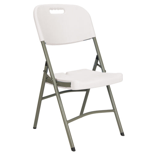 Folding Chairs, Polyethylene, White, 350 lb Capacity - ON602