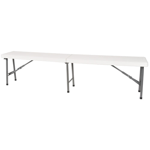 Banc pliant, Polyéthylène, 72" lo x 12" la x 17" h - ON699