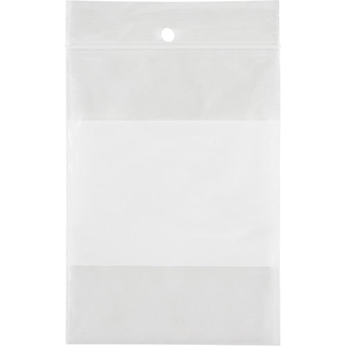 Poly Bags with White Write-On Space, Resealable, 4" x 3", 2 mils - PF916