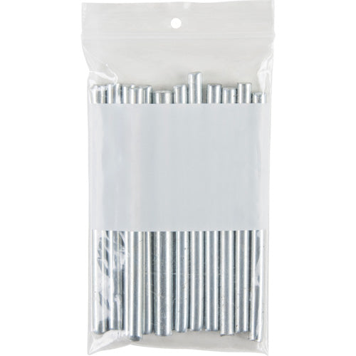 Sacs en poly avec espace inscriptible blanc, Refermable, 5" x 3", 2 mils - PF918