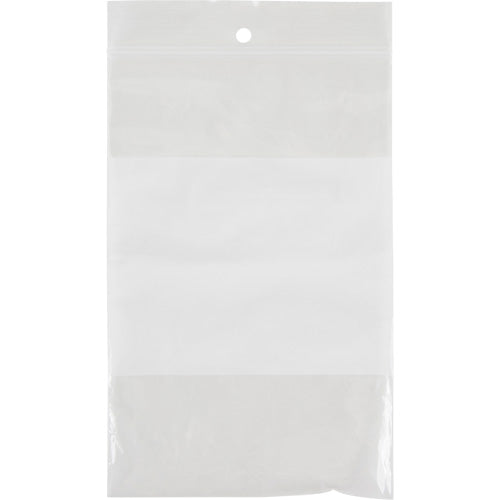 Sacs en poly avec espace inscriptible blanc, Refermable, 6" x 4", 2 mils - PF926