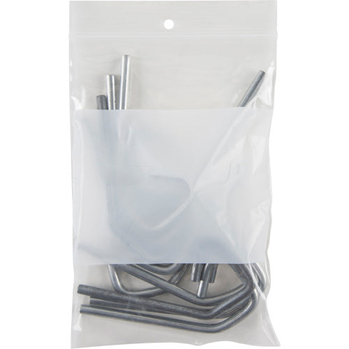 Sacs en poly avec espace inscriptible blanc, Refermable, 6" x 4", 2 mils - PF926